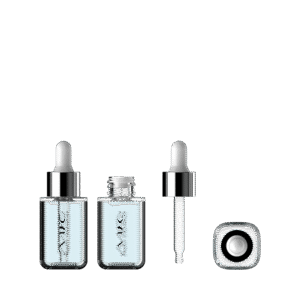 BO8822-DR SOFT SQUARE PET BOTTLE 30ml - DROPPER MONOMATERIAL ALUMINUM COLLAR