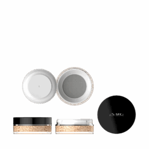 RJ8823 ROUND LOOSE POWDER AIRTIGHT JAR - WITH PUFF HOUSING